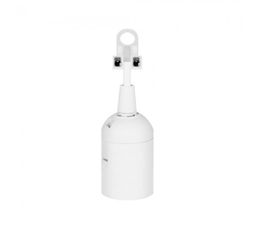 Патрон пластиковий підвісний e.lamp socket pendant.E27.pl.white, Е27, з кабелем 15 см і клемною колодкою, білий Патрон пластиковий підвісний e.lamp socket pendant.E27.pl.white, Е27, з кабелем 15 см і клемною колодкою, білий