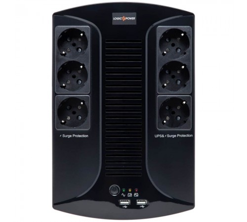 Джерело безперебійного живлення Logicpower LP 850VA-6PS (510W) лінійно-інтерактивне Джерело безперебійного живлення Logicpower LP 850VA-6PS (510W) лінійно-інтерактивне