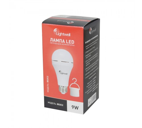 Лампа LED Lightwell BS2C2 9 Вт Е27 з вбудованим акумулятором Лампа LED Lightwell BS2C2 9 Вт Е27 з вбудованим акумулятором