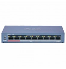 Некерований PoE-комутатор Hikvision DS-3E0109P-E/M(B) з 8 портами PoE