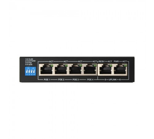 PoE-комутатор FoxGate S6004G-G2-AI POE Watchdog 6-портовий некерований PoE-комутатор FoxGate S6004G-G2-AI POE Watchdog 6-портовий некерований