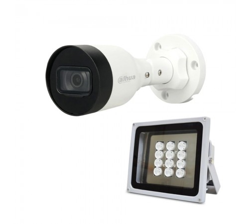 Комплект: IP-відеокамера 2 Мп Dahua DH-IPC-HFW1230S1-S5 2.8mm + ІЧ-прожектор Lightwell LW12-100IR60-220 Комплект: IP-відеокамера 2 Мп Dahua DH-IPC-HFW1230S1-S5 2.8mm + ІЧ-прожектор Lightwell LW12-100IR60-220