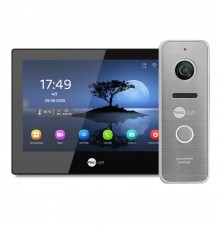 Комплект Neolight ALPHA Hybrid HD KIT B/SilverP: гібридний відеодомофон 8" з Wi-Fi та 2 Мп відеопанель