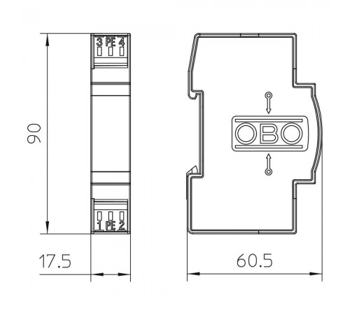 Грозозахист OBO Bettermann 24В, Тип FRD 24 HF (5098575)