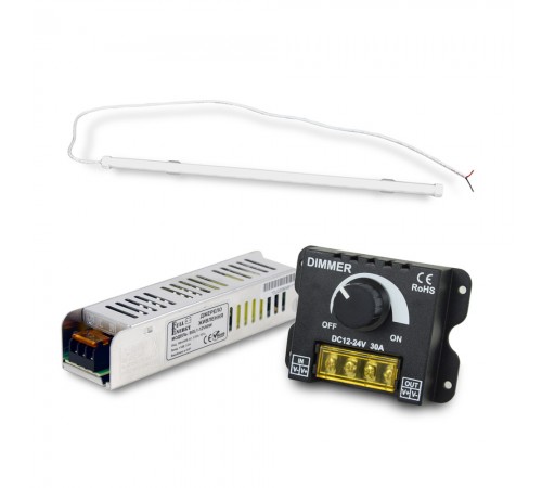 Комплект: Cвітильник LED лінійний 450мм 10Вт 6500K Faraday Electronics + Блок живлення Full Energy BGL1-12V60W 12В / 5А / 60Вт + Регулятор яскравості OKY3220 димер для світлодіодних стрічок 12В/24В DC 30А 360Вт Комплект: Cвітильник LED лінійний 450мм 10Вт 6500K Faraday Electronics + Блок живлення Full Energy BGL1-12V60W 12В / 5А / 60Вт + Регулятор яскравості OKY3220 димер для світлодіодних стрічок 12В/24В DC 30А 360Вт
