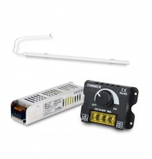Комплект: Cвітильник LED лінійний 1500мм 22Вт 6500K Faraday Electronics + Блок живлення Full Energy BGL1-12V60W 12В / 5А / 60Вт + Регулятор яскравості OKY3220 димер для світлодіодних стрічок 12В/24В DC 30А 360Вт