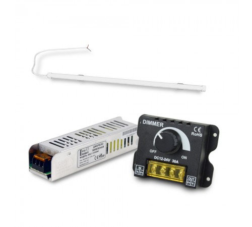 Комплект: Cвітильник LED лінійний 1500мм 22Вт 6500K Faraday Electronics + Блок живлення Full Energy BGL1-12V60W 12В / 5А / 60Вт + Регулятор яскравості OKY3220 димер для світлодіодних стрічок 12В/24В DC 30А 360Вт Комплект: Cвітильник LED лінійний 1500мм 22Вт 6500K Faraday Electronics + Блок живлення Full Energy BGL1-12V60W 12В / 5А / 60Вт + Регулятор яскравості OKY3220 димер для світлодіодних стрічок 12В/24В DC 30А 360Вт