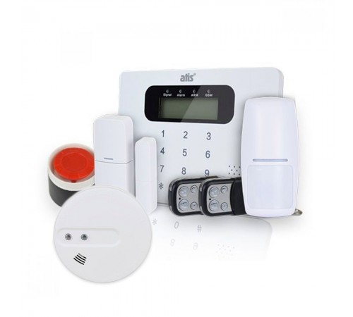 Комплект бездротової GSM сигналізації ATIS Kit GSM 100 + бездротовий датчик диму ATIS 229DW Комплект бездротової GSM сигналізації ATIS Kit GSM 100 + бездротовий датчик диму ATIS 229DW