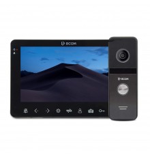 Комплект відеодомофону BCOM BD-780FHD Black Kit: відеодомофон 7" і відеопанель