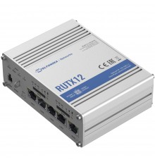 Бездротовий маршрутизатор Teltonika RUTX12 2 x 4G (LTE), AC1200, 1xGE WAN, 3xGE LAN, 2xSIM (RUTX12000000) з двома модемами