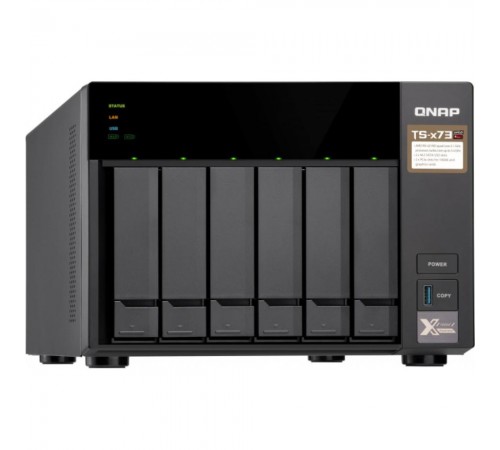 Система зберігання даних QNAP TS-673A-8G з 6 відсіками для дисків, 8GB RAM, настільне виконання Система зберігання даних QNAP TS-673A-8G з 6 відсіками для дисків, 8GB RAM, настільне виконання