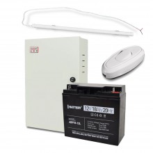 Комплект: Cвітильник LED лінійний 1500мм 22Вт 6500K + Безперебійний блок живлення UPS 85W Smart ASCH MBB 12 В + Акумулятор ABP18-12L 18 А·год + Перемикач світла e.switch wires 6A white