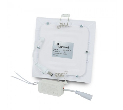Світильник світлодіодний LIGHTWELL LW-SQ-RCD-9 9 W квадрат, вбудований Світильник світлодіодний LIGHTWELL LW-SQ-RCD-9 9 W квадрат, вбудований