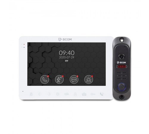 Комплект відеодомофона BCOM BD-780 White Kit: відеодомофон 7" і відеопанель Комплект відеодомофона BCOM BD-780 White Kit: відеодомофон 7" і відеопанель