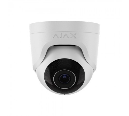 IP-відеокамера Ajax TurretCam (5 Мп/2.8 мм) white, дротова з роздільною здатністю 5 Мп і кутом огляду до 110° IP-відеокамера Ajax TurretCam (5 Мп/2.8 мм) white, дротова з роздільною здатністю 5 Мп і кутом огляду до 110°