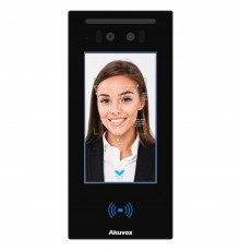 IP-панель виклику Akuvox E16C з біометричним терміналом розпізнавання облич (в масці), температури тіла та зчитувачем RFID карт