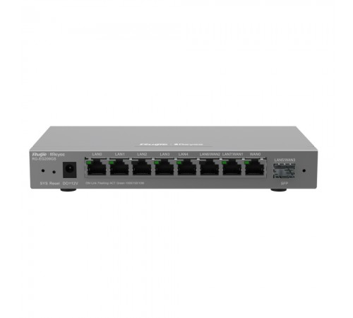 Керований маршрутизатор Ruijie Reyee RG-EG209GS 9-портовий гігабітний з портом SFP Керований маршрутизатор Ruijie Reyee RG-EG209GS 9-портовий гігабітний з портом SFP