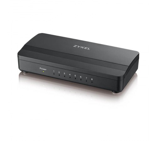 Комутатор на 8 портів ZyXEL GS-108S v2 (GS-108SV2-EU0101F) в пластиковому корпусі Комутатор на 8 портів ZyXEL GS-108S v2 (GS-108SV2-EU0101F) в пластиковому корпусі