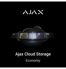 Ajax Cloud Storage Economy (1 камера, 1500 хвилин, 30 днів): захищене хмарне сховище для зберігання подій із пристроїв відеоспостереження Ajax