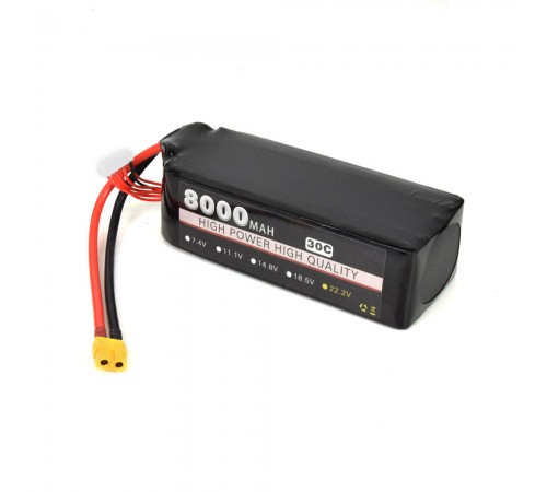 Акумуляторна батарея LiPo 8000 mAh 22.2V 30C Акумуляторна батарея LiPo 8000 mAh 22.2V 30C