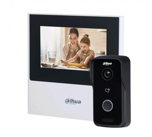 Комплект відеодомофона з Wi-Fi 4.3" Dahua DHI-VTH2611L-WP + DHI-VTO2111D-P-S2 Комплект відеодомофона з Wi-Fi 4.3" Dahua DHI-VTH2611L-WP + DHI-VTO2111D-P-S2