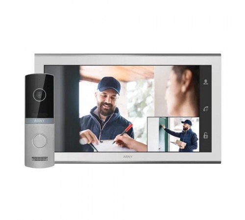 Відеодомофон Arny AVD-1321 (AVD-1030 2Мп PiP + AVP-NG230 1Мп) White + Silver