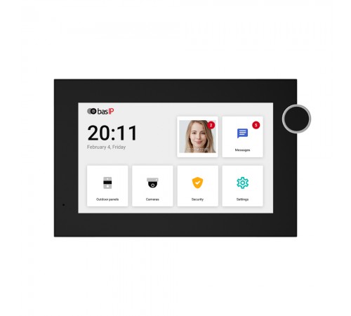 IP-відеодомофон Bas-IP AZ-07LF Android 7" Wi-Fi black з можливістю горизонтального та вертикального монтажу