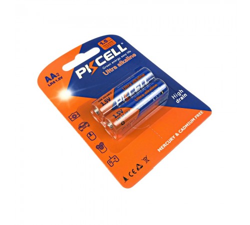 Батарейка PKCELL Ultra Alkaline AA LR6 1.5V, 2шт./блістер Батарейка PKCELL Ultra Alkaline AA LR6 1.5V, 2шт./блістер