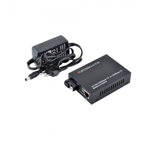 Медіаконвертер FoxGate EC-Q-1G-1SM-1310nm-20 км Медіаконвертер FoxGate EC-Q-1G-1SM-1310nm-20 км