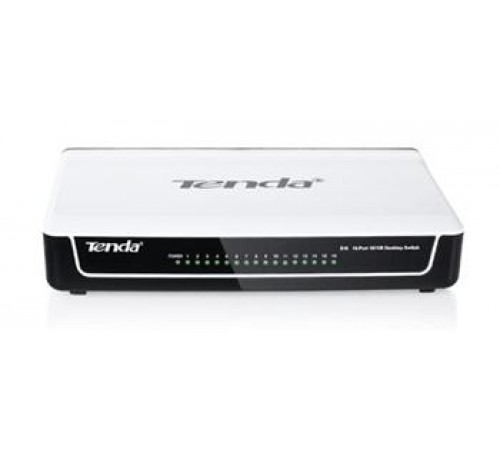 Комутатор TENDA S16 16xFE, Desktop, Некерований Комутатор TENDA S16 16xFE, Desktop, Некерований