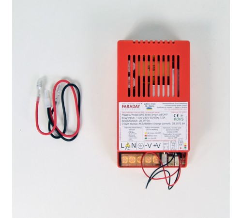 Безперебійний блок живлення Faraday Electronics БП UPS 85W Smart ASCH PL 24В під акумулятор 12-18А/г в пластиковому корпусі Безперебійний блок живлення Faraday Electronics БП UPS 85W Smart ASCH PL 24В під акумулятор 12-18А/г в пластиковому корпусі