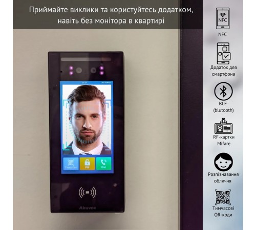 IP-панель виклику Akuvox E16C з біометричним терміналом розпізнавання облич (в масці), температури тіла та зчитувачем RFID карт IP-панель виклику Akuvox E16C з біометричним терміналом розпізнавання облич (в масці), температури тіла та зчитувачем RFID карт