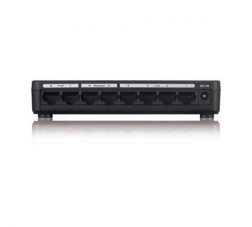 Комутатор на 8 портів ZyXEL GS-108S v2 (GS-108SV2-EU0101F) в пластиковому корпусі Комутатор на 8 портів ZyXEL GS-108S v2 (GS-108SV2-EU0101F) в пластиковому корпусі