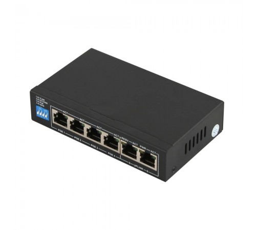 PoE-комутатор FoxGate S6004G-G2-AI POE Watchdog 6-портовий некерований PoE-комутатор FoxGate S6004G-G2-AI POE Watchdog 6-портовий некерований