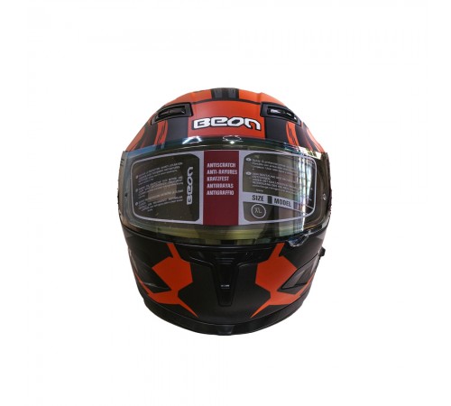 Мотошолом інтеграл Beon R MATT TITAN/ORANGE (матовий титан/помаранчевий) розмір ХL Мотошолом інтеграл Beon R MATT TITAN/ORANGE (матовий титан/помаранчевий) розмір ХL