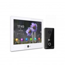 Комплект Neolight ALPHA Hybrid IPWO KIT Black: гібридний відеодомофон 8" з Wi-Fi та 2 Мп IP відеопанель з Wi-Fi