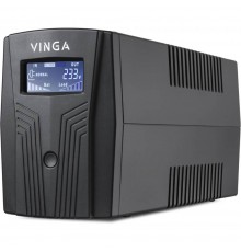 Джерело безперебійного живлення Vinga VPC-800PU 800ВА / 480 Вт з LCD-дисплеєм з USB у пластиковому корпусі