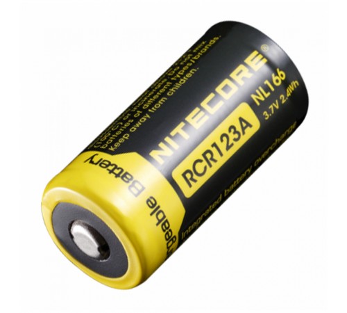 Акумулятор літієвий Li-Ion CR123A Nitecore NL166 3.7V (650mAh) Акумулятор літієвий Li-Ion CR123A Nitecore NL166 3.7V (650mAh)