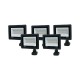 Комплект із 5 світлодіодних прожекторів Lightwell 50W з датчиком руху (LW-FL-B-50-S)