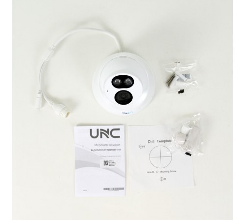 IP відеокамера UNC UNVD-4MIRP-30W/2.8AS CH купольна 4 Мп вулична для відеоспостереження IP відеокамера UNC UNVD-4MIRP-30W/2.8AS CH купольна 4 Мп вулична для відеоспостереження
