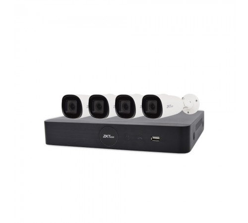 IP комплект відеоспостереження з 4 камерами ZKTeco KIT-8504NER-4P/4-BL-852O38S IP комплект відеоспостереження з 4 камерами ZKTeco KIT-8504NER-4P/4-BL-852O38S