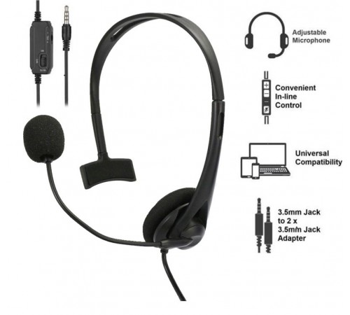 Гарнітура 2E CH11 Mono 3.5mm / 2*3.5mm Гарнітура 2E CH11 Mono 3.5mm / 2*3.5mm