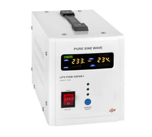 Джерело безперебійного живлення Logicpower LPY-PSW-500VA+ (350Вт) 12V 5A/10A лінійно-інтерактивне з правильною синусоїдою Джерело безперебійного живлення Logicpower LPY-PSW-500VA+ (350Вт) 12V 5A/10A лінійно-інтерактивне з правильною синусоїдою