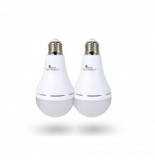 Комплект із двох ламп LED Lightwell BS2C2 9 Вт Е27 з вбудованим акумулятором