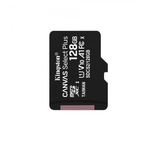 Карта пам'яті Kingston microSDXC 128GB Canvas Select Plus Class 10 UHS-I U1 V10 A1 (SDCS2/128GBSP) Карта пам'яті Kingston microSDXC 128GB Canvas Select Plus Class 10 UHS-I U1 V10 A1 (SDCS2/128GBSP)