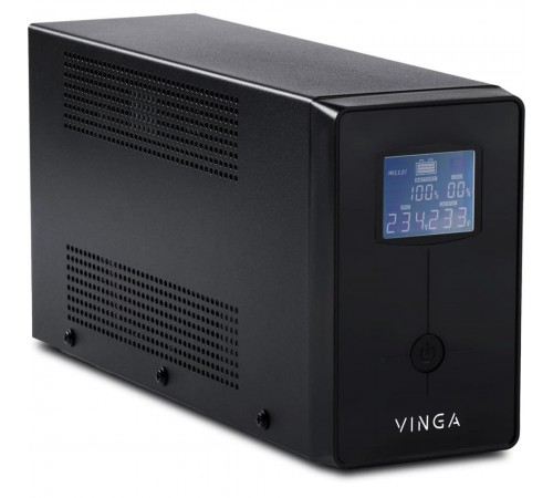 Джерело безперебійного живлення Vinga VPC-1200PRM3 1200ВА / 720 Вт з LED-дисплеєм у металевому корпусі Джерело безперебійного живлення Vinga VPC-1200PRM3 1200ВА / 720 Вт з LED-дисплеєм у металевому корпусі