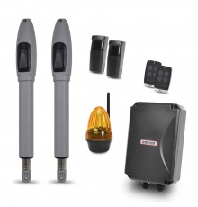 Комплект автоматики для розпашних воріт GATEXPERT SW300DC + Лампа сигнальна GATEXPERT YS433 + Фотоелементи GATEXPERT IR15