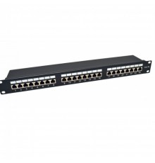 Патч-панель CMS 19" 24xRJ-45 FTP, кат. 5e з огранізатором кабелю