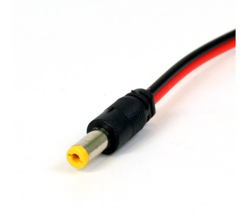 Роз'єм живлення (тато. male) Power jack 2.1*5.5mm з дротом 20 см Роз'єм живлення (тато. male) Power jack 2.1*5.5mm з дротом 20 см