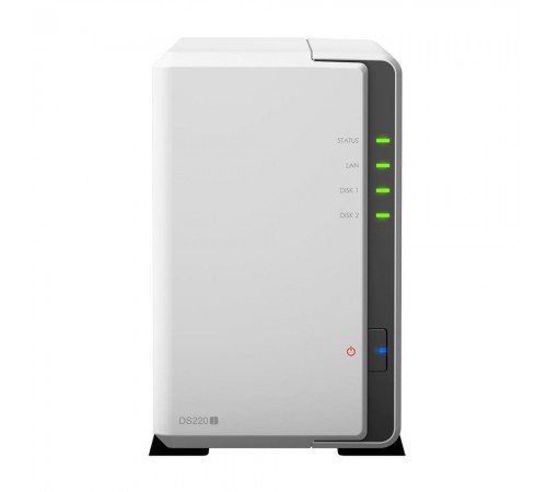 Система зберігання даних SYNOLOGY DS220J з 2 відсіками для дисків, 512MB RAM, настільне виконання Система зберігання даних SYNOLOGY DS220J з 2 відсіками для дисків, 512MB RAM, настільне виконання